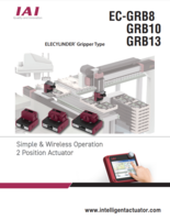 EC-GRB8, GRB10, & GRB13 SERIES: ELECYLINDER GRIPPER TYPE SIMPLE & WIRELESS OPERATION 2 POS ACTUATOR